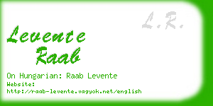 levente raab business card